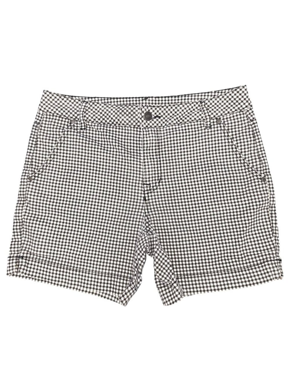 Women's Artisan NY 10 Black White Check Gingham Shorts Stretch Bottoms Fashion